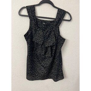 Mossimo Womens Black & White Sleeveless Blouse With Bow women Size M
